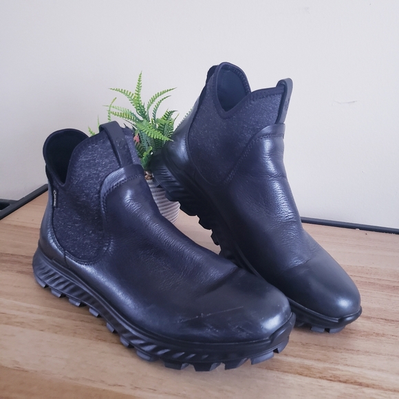 ECCO Exostrike Rivel Yak Leather Women's Chelsea  Boots Dark Navy - 39 EUR - Picture 4 of 17